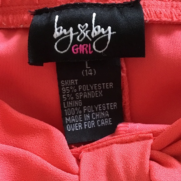 By & By Skort.  Girls L(14) apricot - Picture 3 of 3